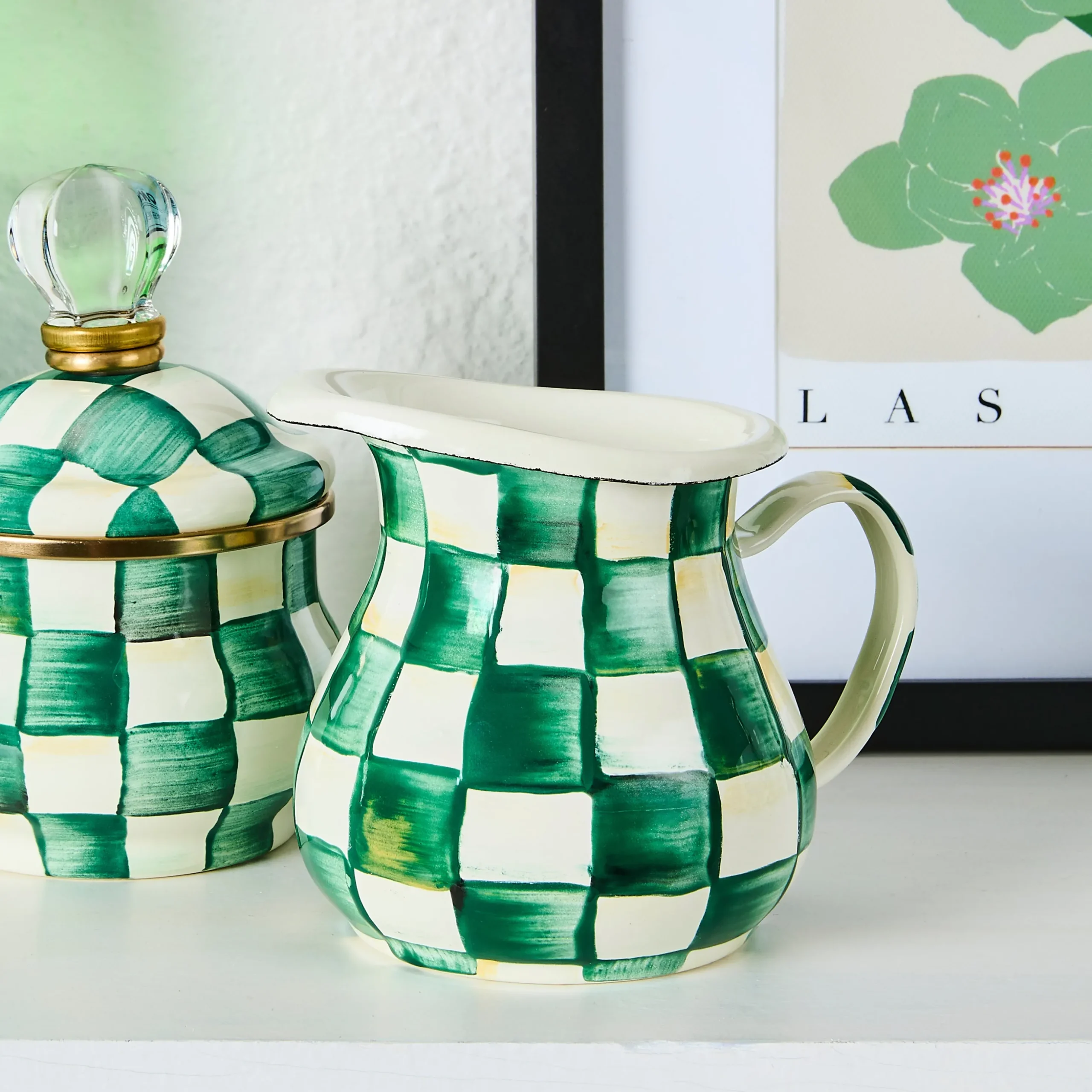 Emerald Check Creamer