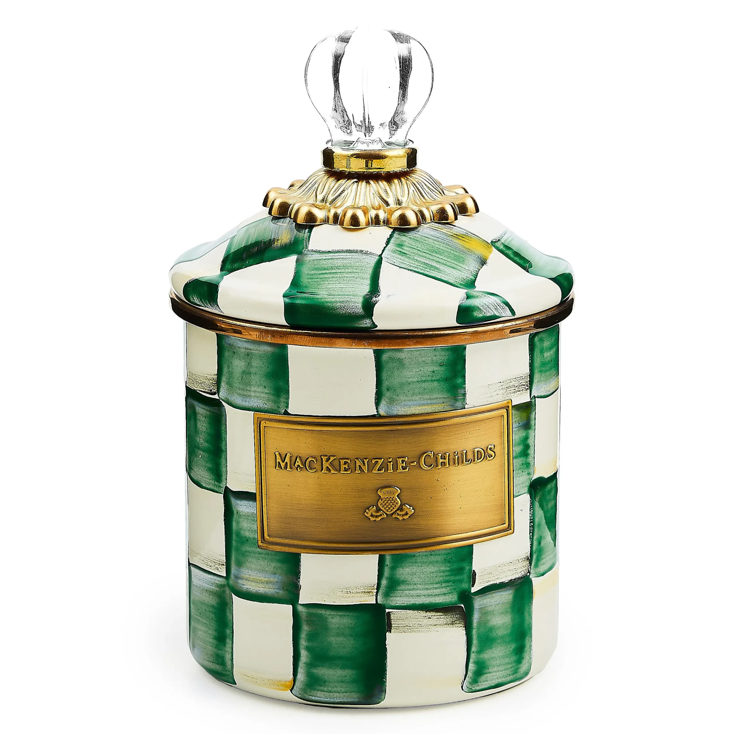 Emerald Check Demi Canister