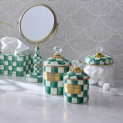 Emerald Check Demi Canister