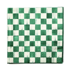 Emerald Check Dinner Paper Napkins