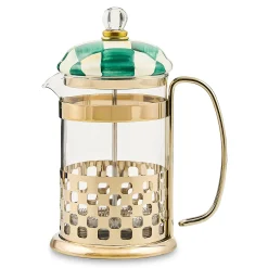 Emerald Check French Press