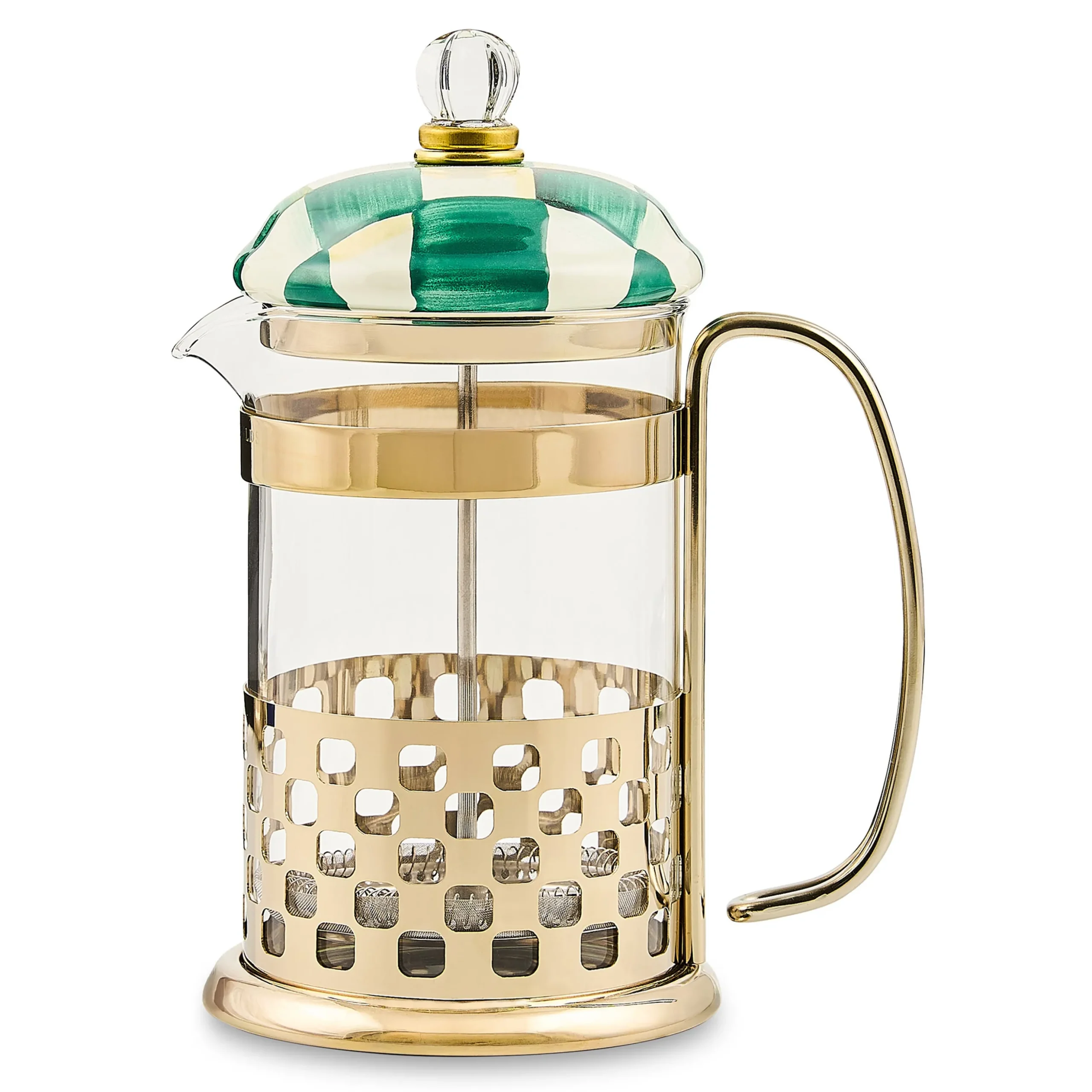 Emerald Check French Press