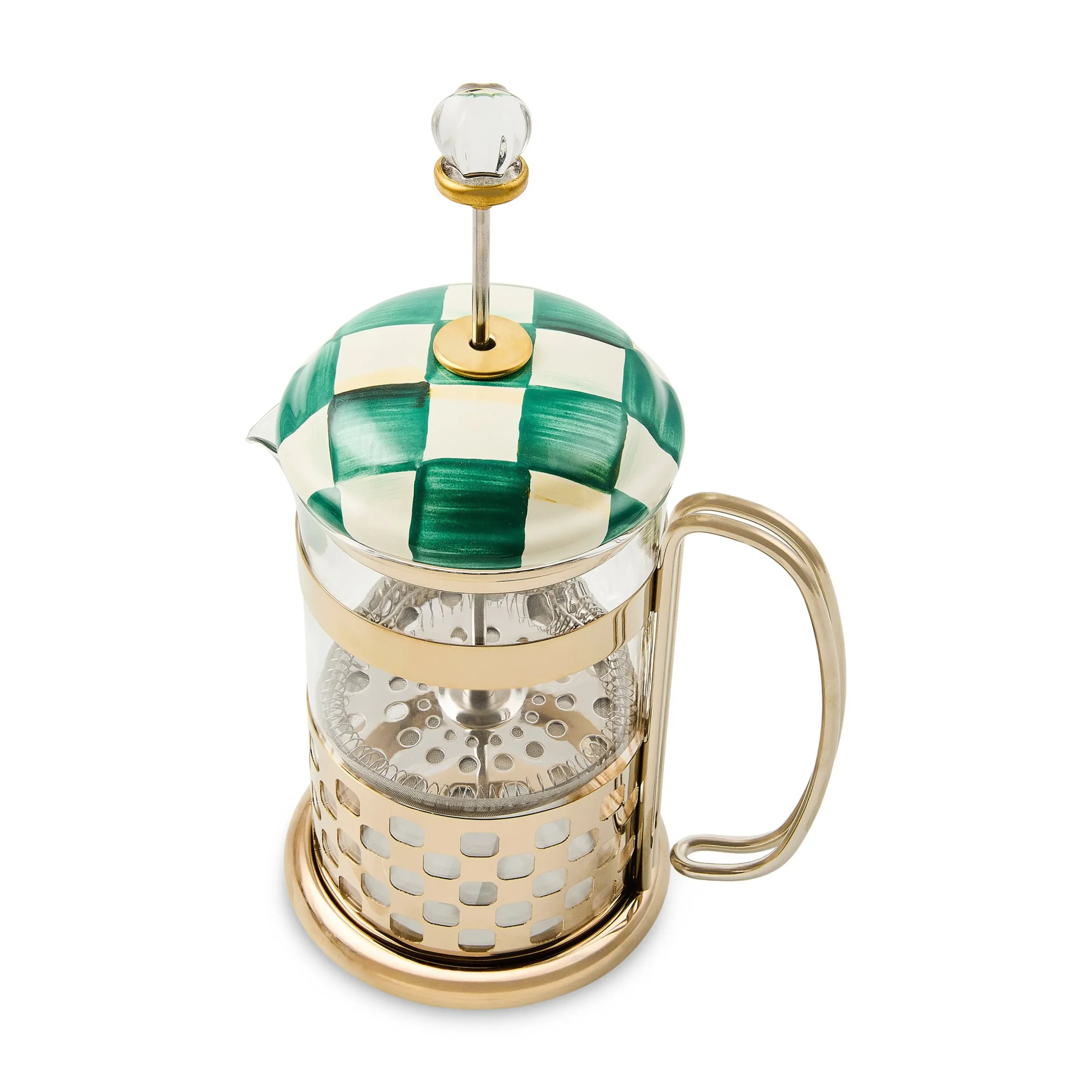 Emerald Check French Press