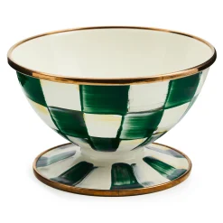 Emerald Check Ice Cream Dish