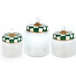Emerald Check Kitchen Canister Set