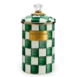 Emerald Check Large Canister