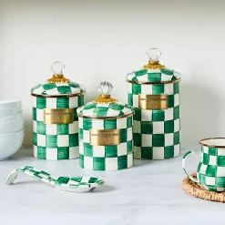 Emerald Check Large Canister