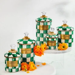 Emerald Check Large Canister