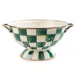 Emerald Check Large Colander