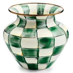Emerald Check Large Vase