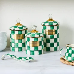 Emerald Check Medium Canister