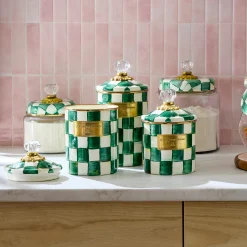 Emerald Check Medium Canister