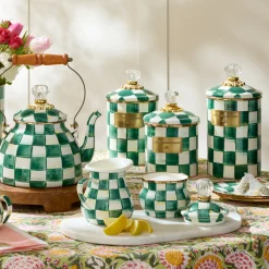 Emerald Check Medium Canister