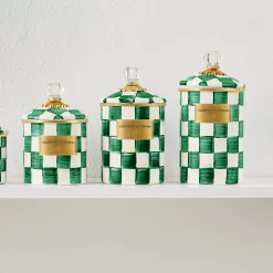 Emerald Check Medium Canister