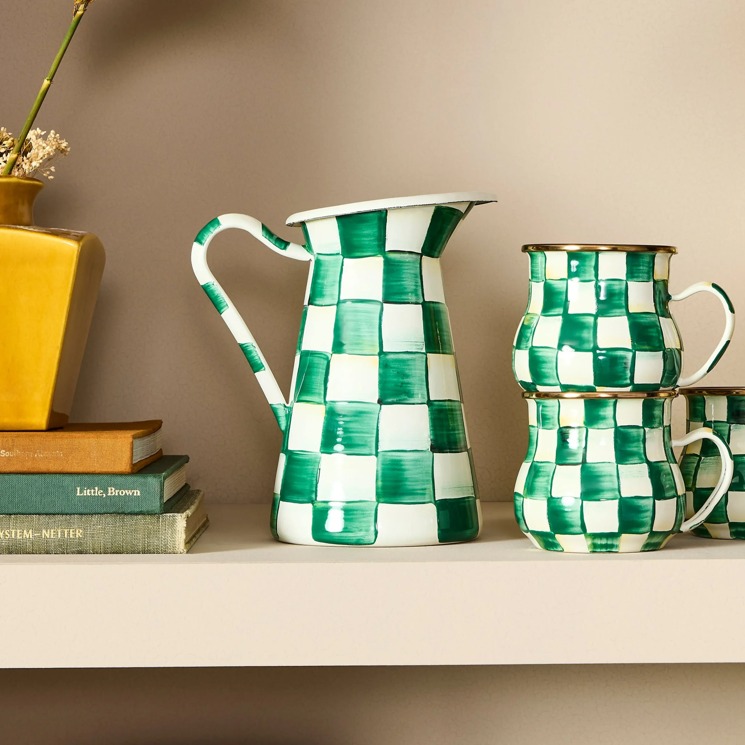 Emerald Check Medium Practical Pitcher