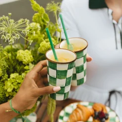 Emerald Check 10 Ounce Tumbler