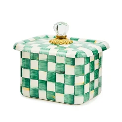 Emerald Check Recipe Box