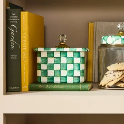 Emerald Check Recipe Box
