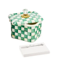 Emerald Check Recipe Box