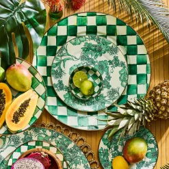 Emerald Check Relish Dish