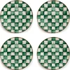 Emerald Check Salad Plates, Set of 4