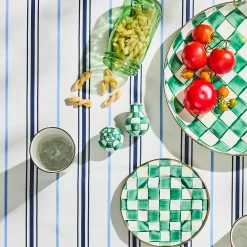 Emerald Check Salt & Pepper Shakers