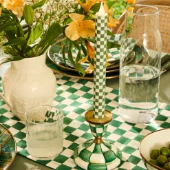 Emerald Check Short Candlestick