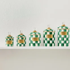 Emerald Check Small Canister