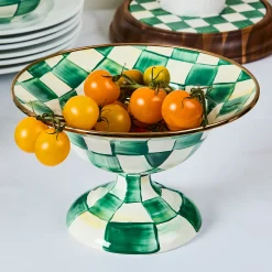 Emerald Check Small Compote