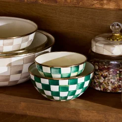 Emerald Check Small Everyday Bowl