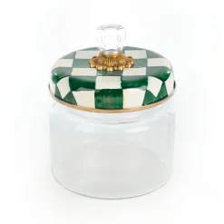 Emerald Check Small Kitchen Canister