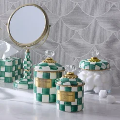 Emerald Check Small Kitchen Canister