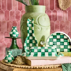 Emerald Check Spoon Rest