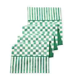 Emerald Check Table Runner