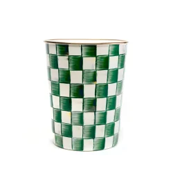 Emerald Check Waste Bin