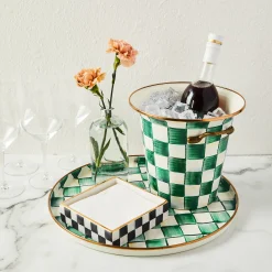 Emerald Check Wine Cooler