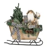 Farmhouse Illuminated Santa in Sleigh