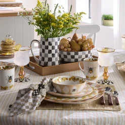 Flax Check Napkin, Set of 4
