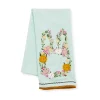 Floral Bunny Embroidered Dish Towel
