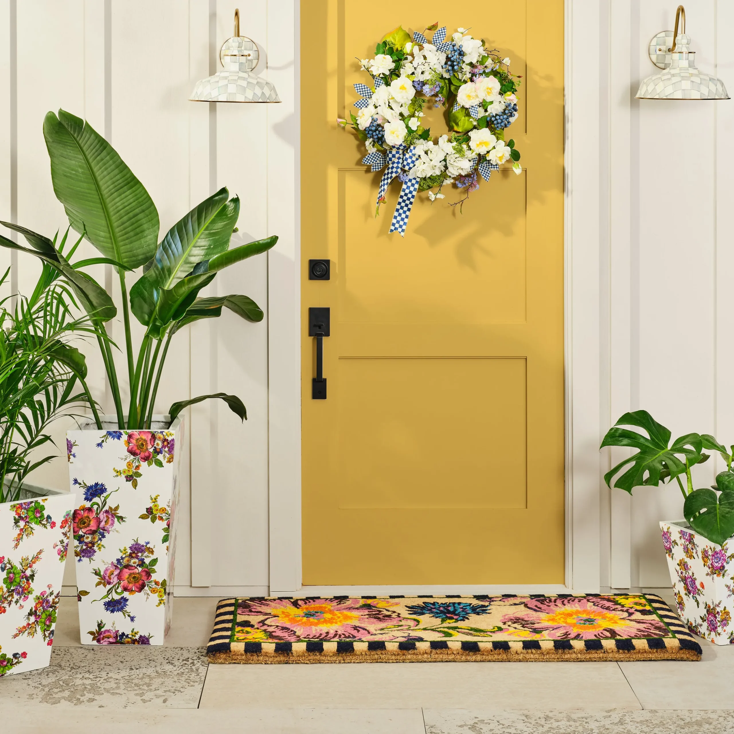 Flower Market Double Door Entrance Mat