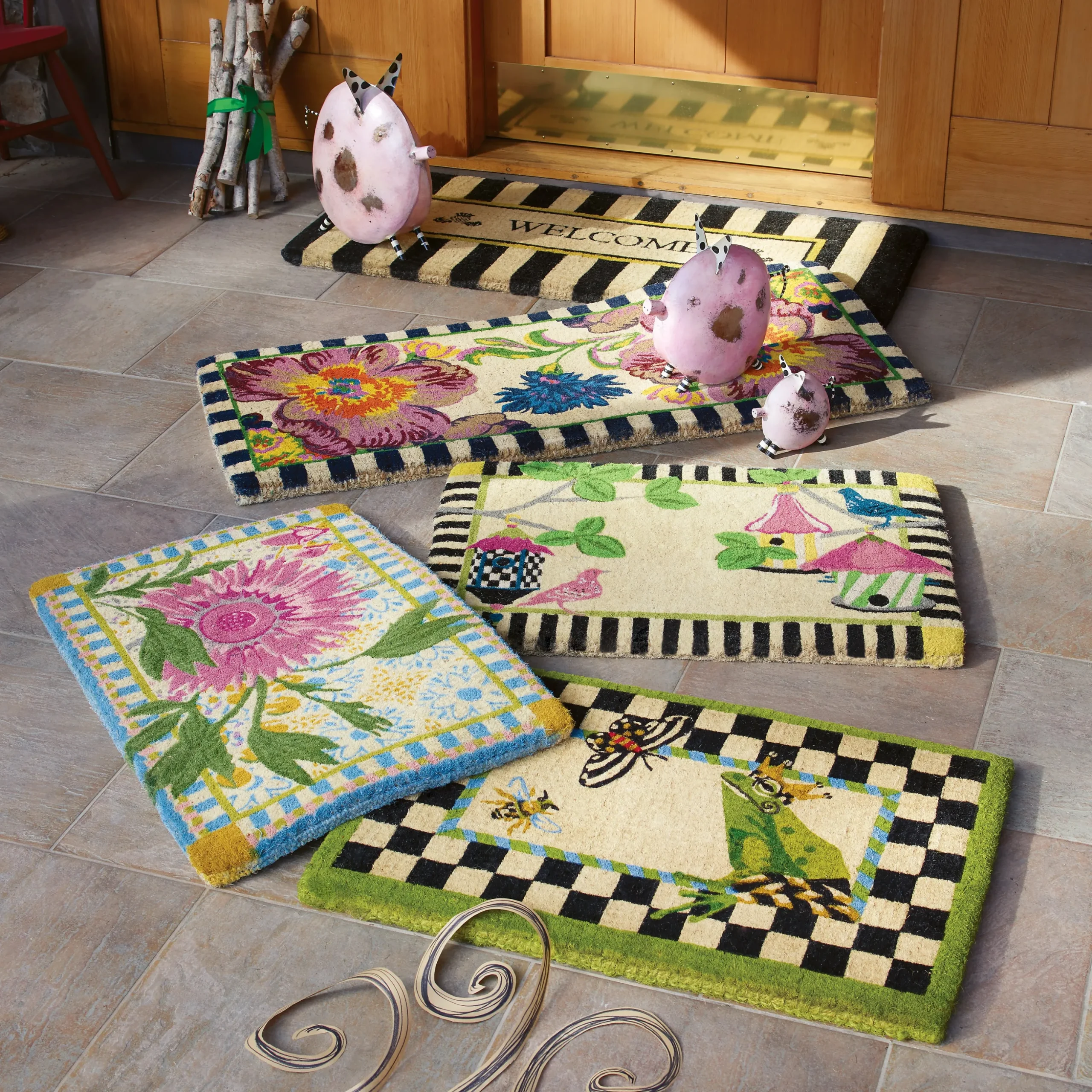 Flower Market Double Door Entrance Mat