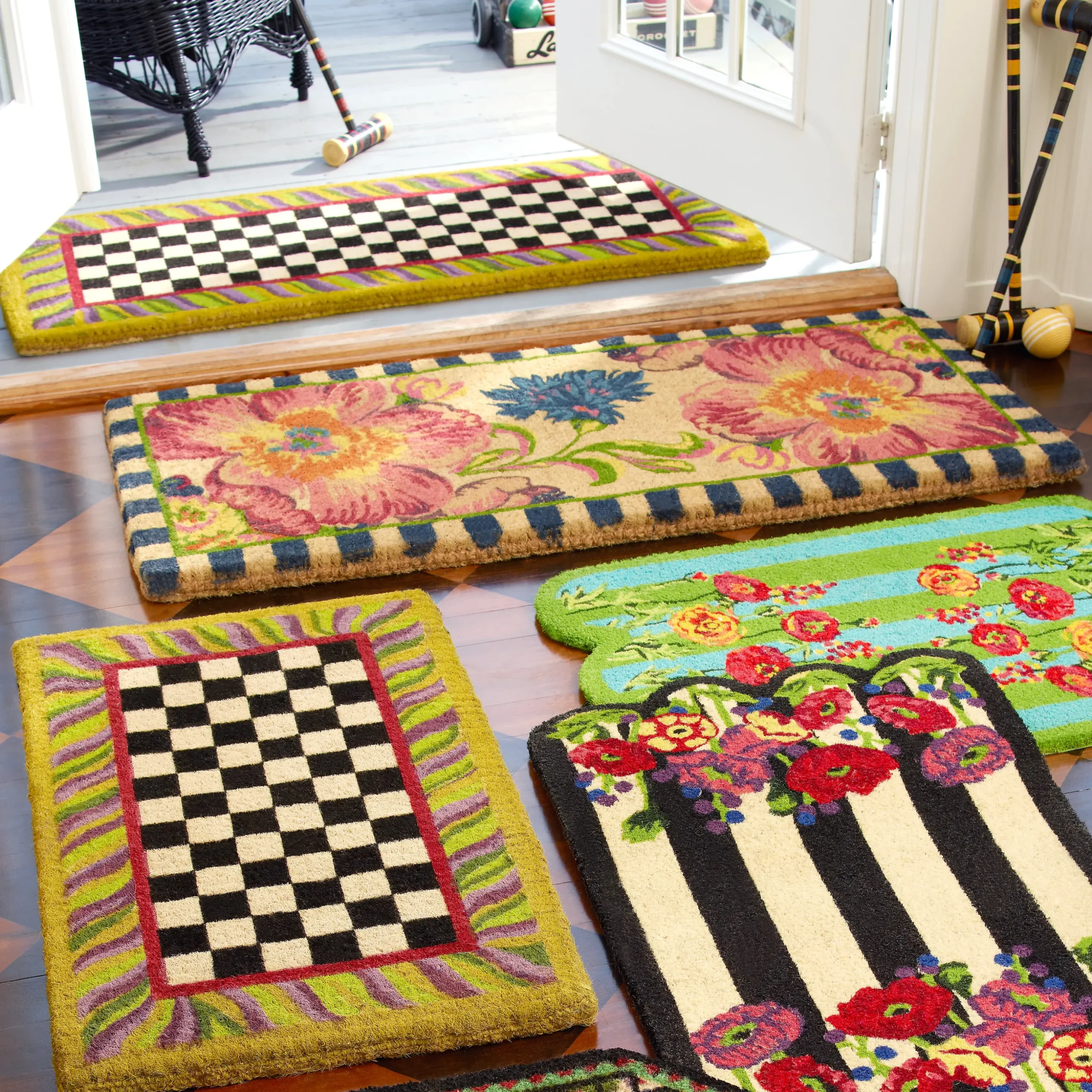 Flower Market Double Door Entrance Mat