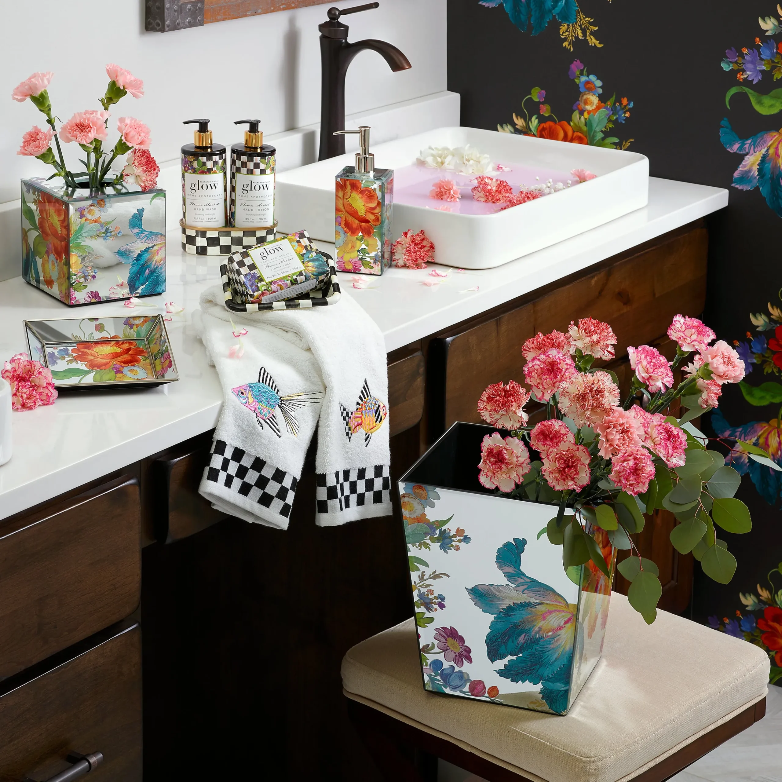 Flower Market Reflections Boutique Tissue Box Cover