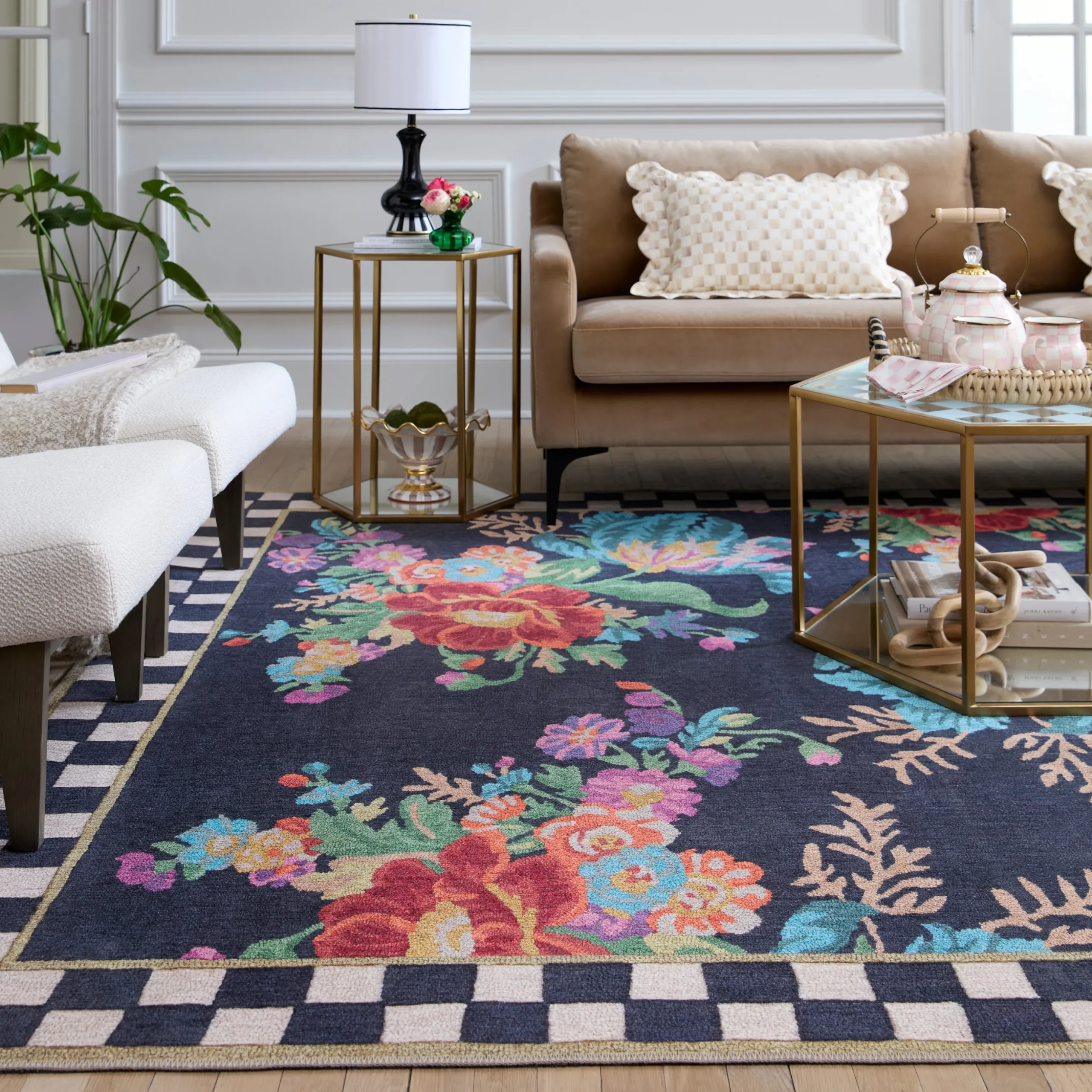 Flower Market 8' x 10' Washable Rug