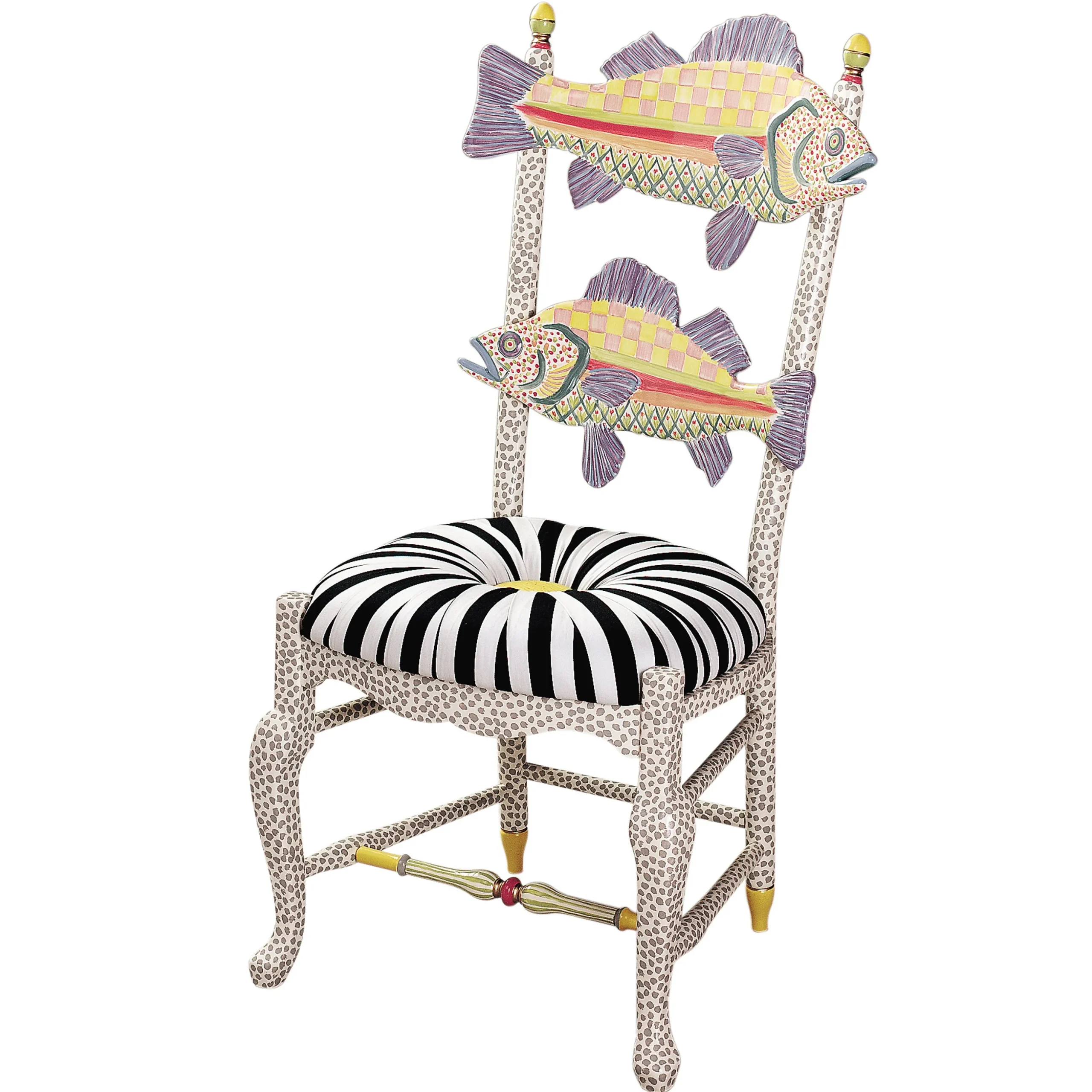 Freckle Fish Chair - Black & White Seat