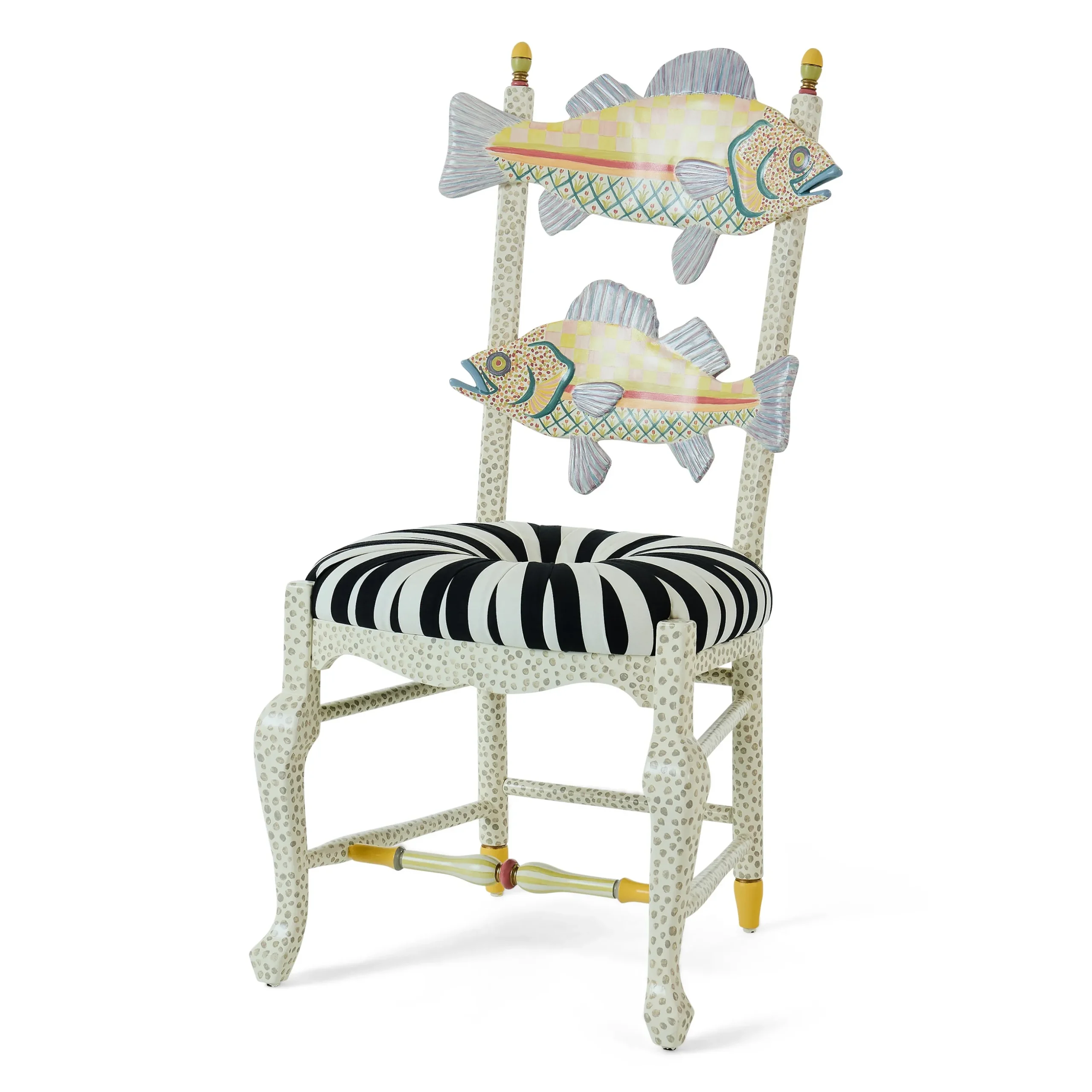 Freckle Fish Chair - Black & White Seat