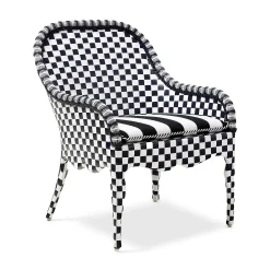Gambit Check Outdoor Accent Chair