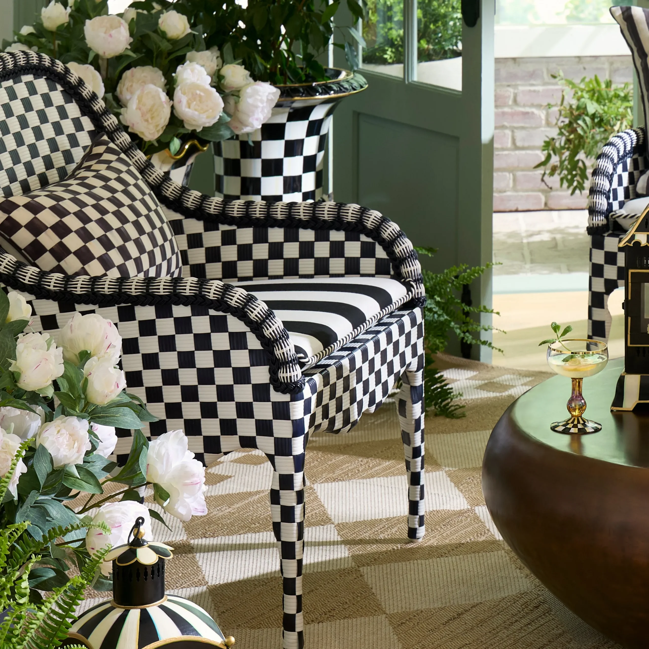 Gambit Check Outdoor Accent Chair