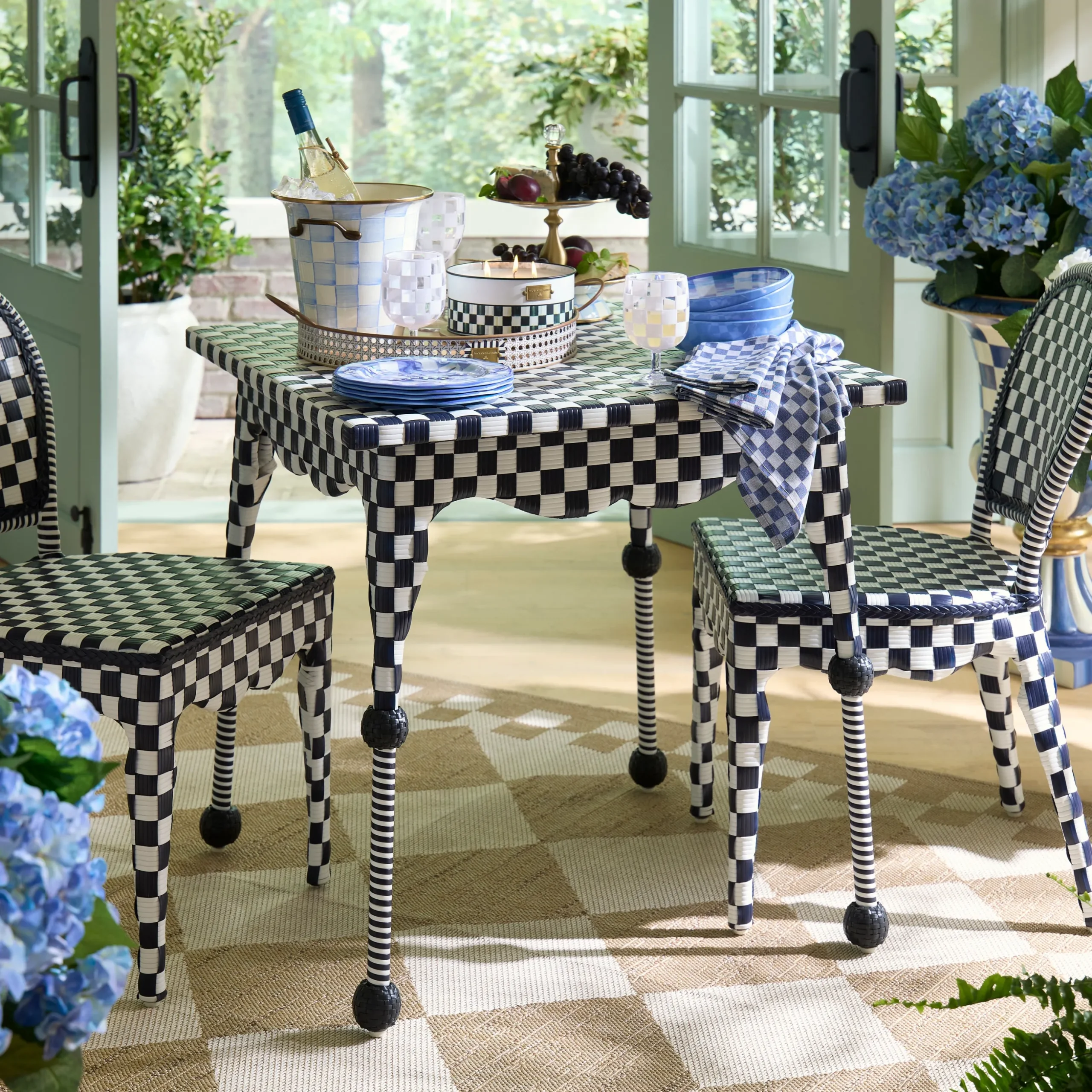Gambit Check Outdoor Patio Dining Table