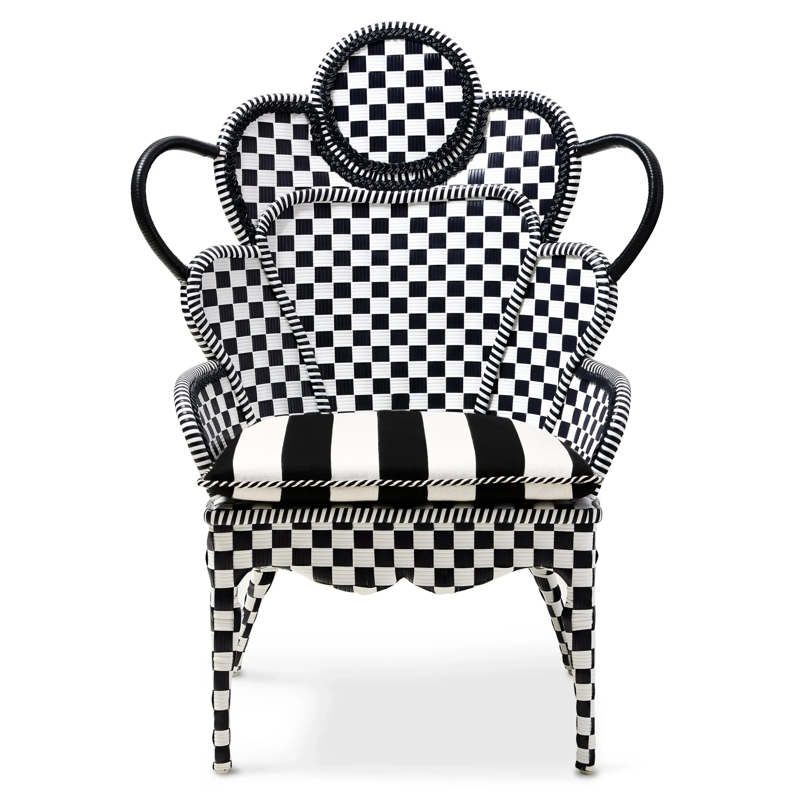 Gambit Check Outdoor Wing Chair